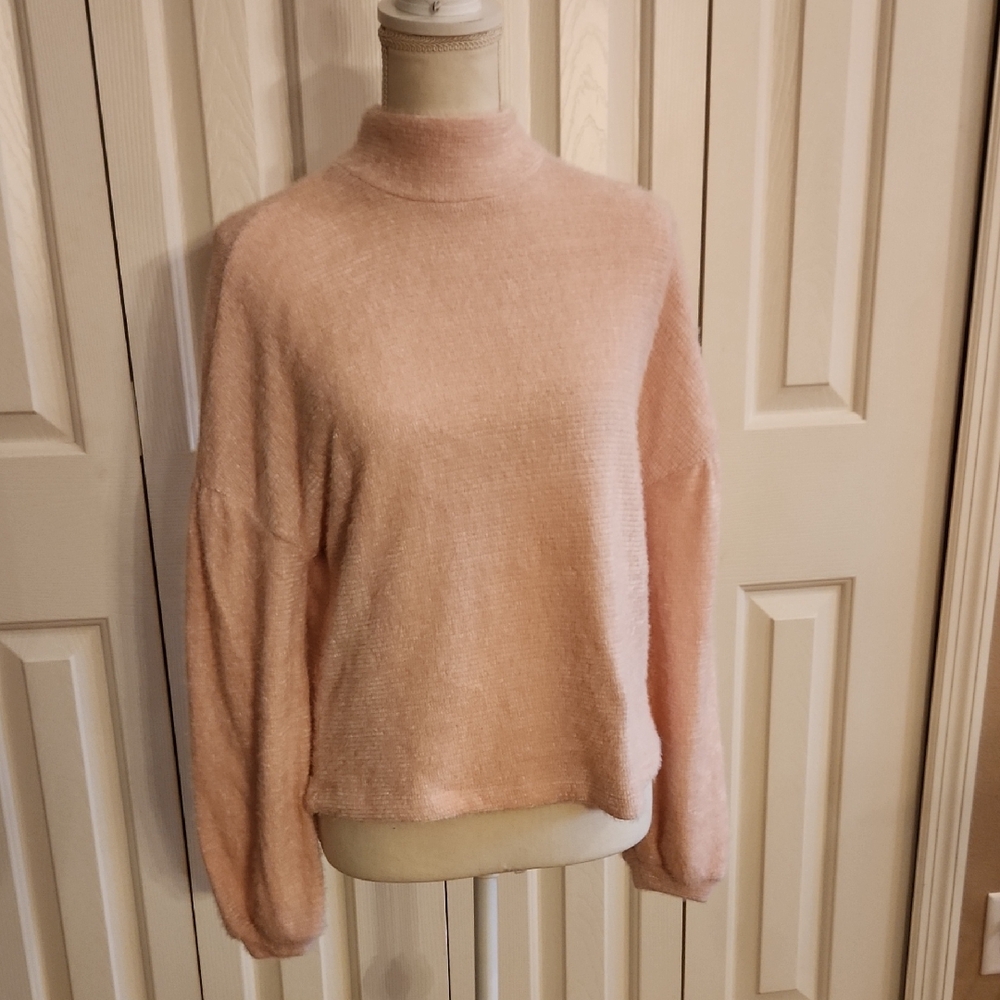 Sanctuary,   Blush Pink Turtleneck Sweater, NWT, Size XS